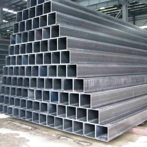 Mild steel pipes stacked for plumbing and fabrication